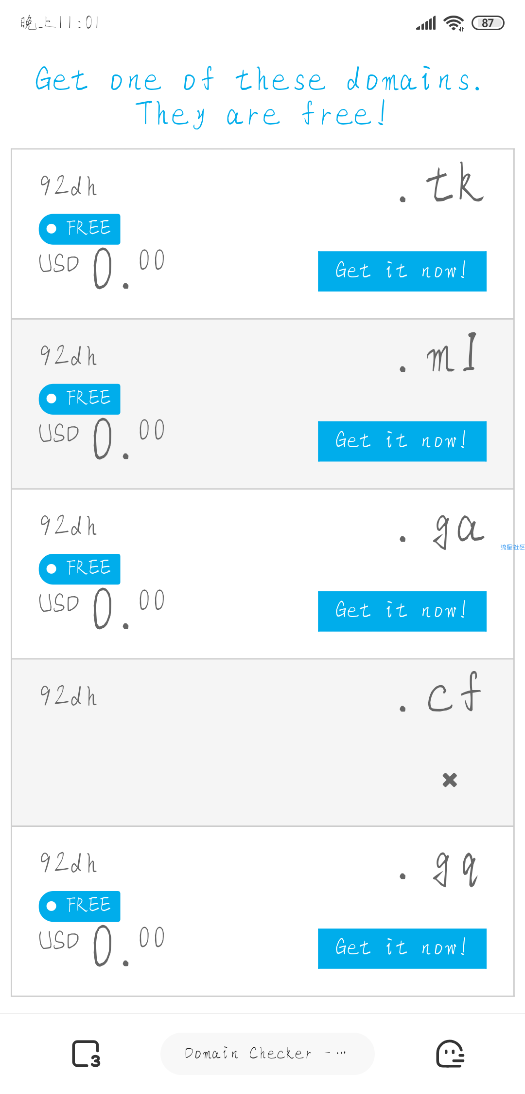 Freenom申请免费域名tk之类
