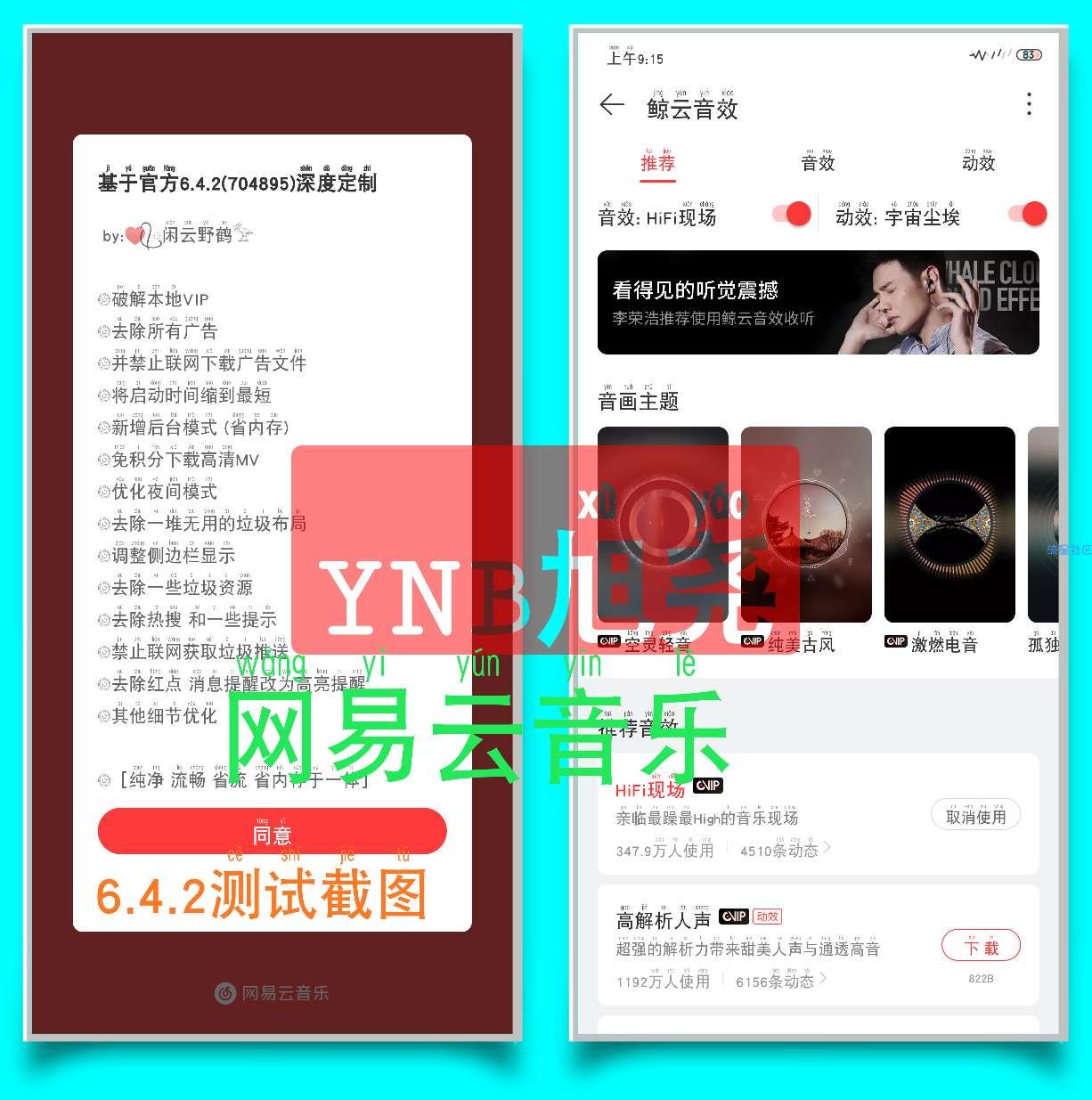 【分享】网易云音乐 破解本地会员去广告版 内有两个版本