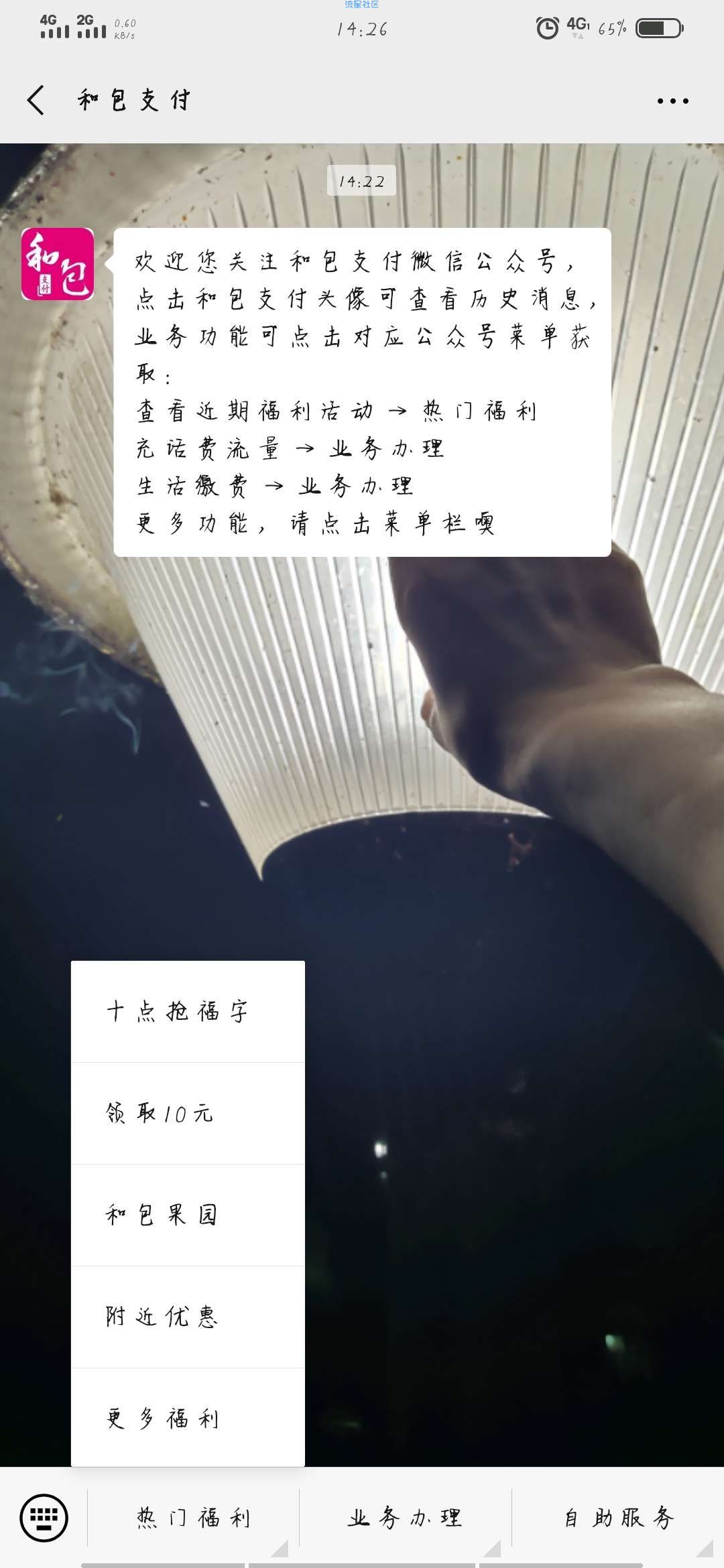 【虚拟物品】和包支付10元商户券