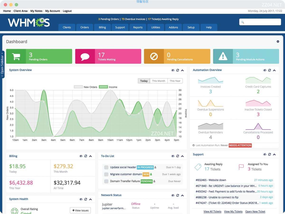 WHMCS v7.8.3 – 原版下载及开心版授权安装