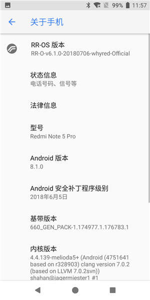  
红米Note5 ResRemix Oreo 原生