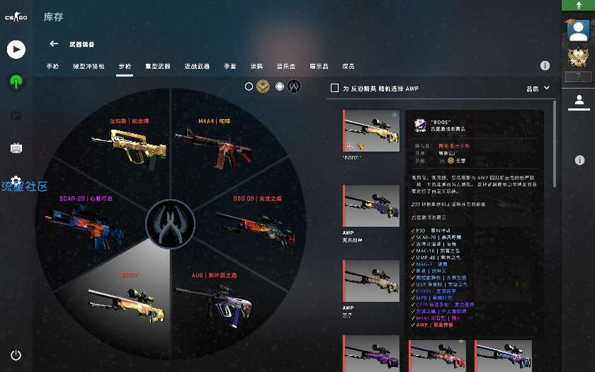  CSGO单机版自己爽！！！只能打人机所有皮肤都有。