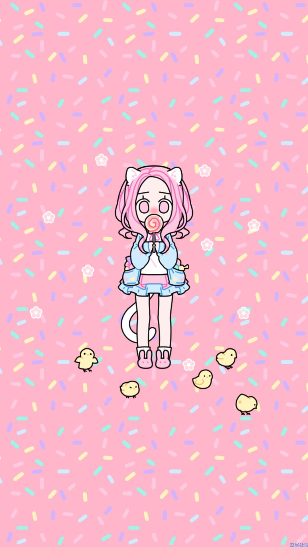  粉彩女孩