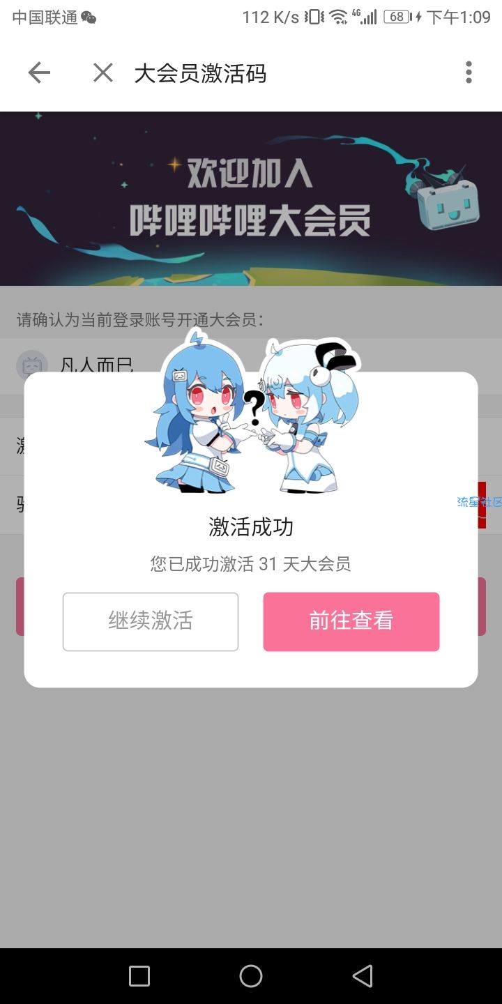 【虚拟物品】b站大会员