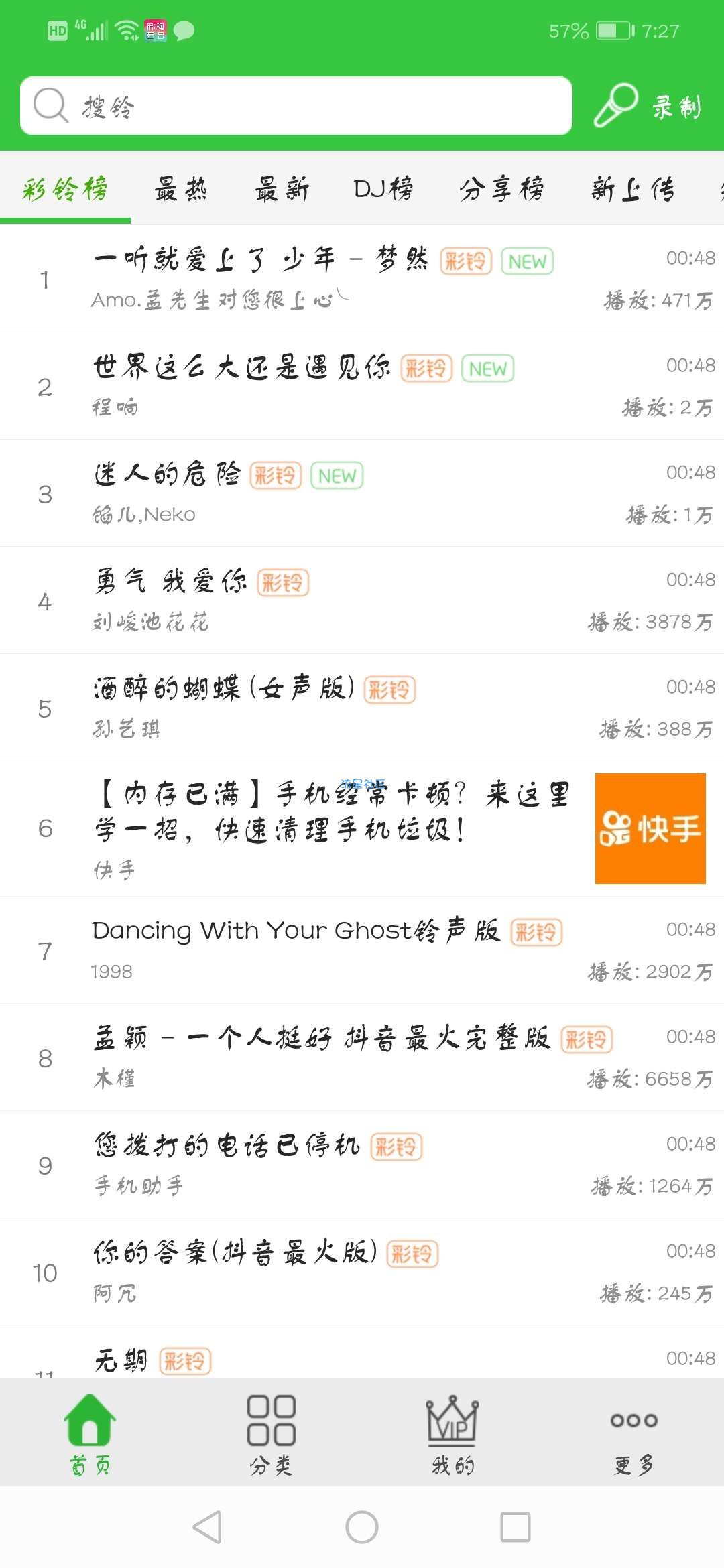 【分享】彩铃多多/解除Vip