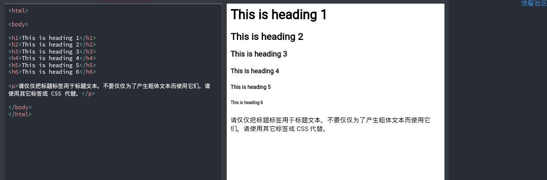 【HTML】课程第三节基本的 HTML 标签 - 四个实例