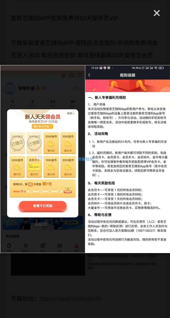 【虚拟物品】爱奇艺VIP 免费53天
