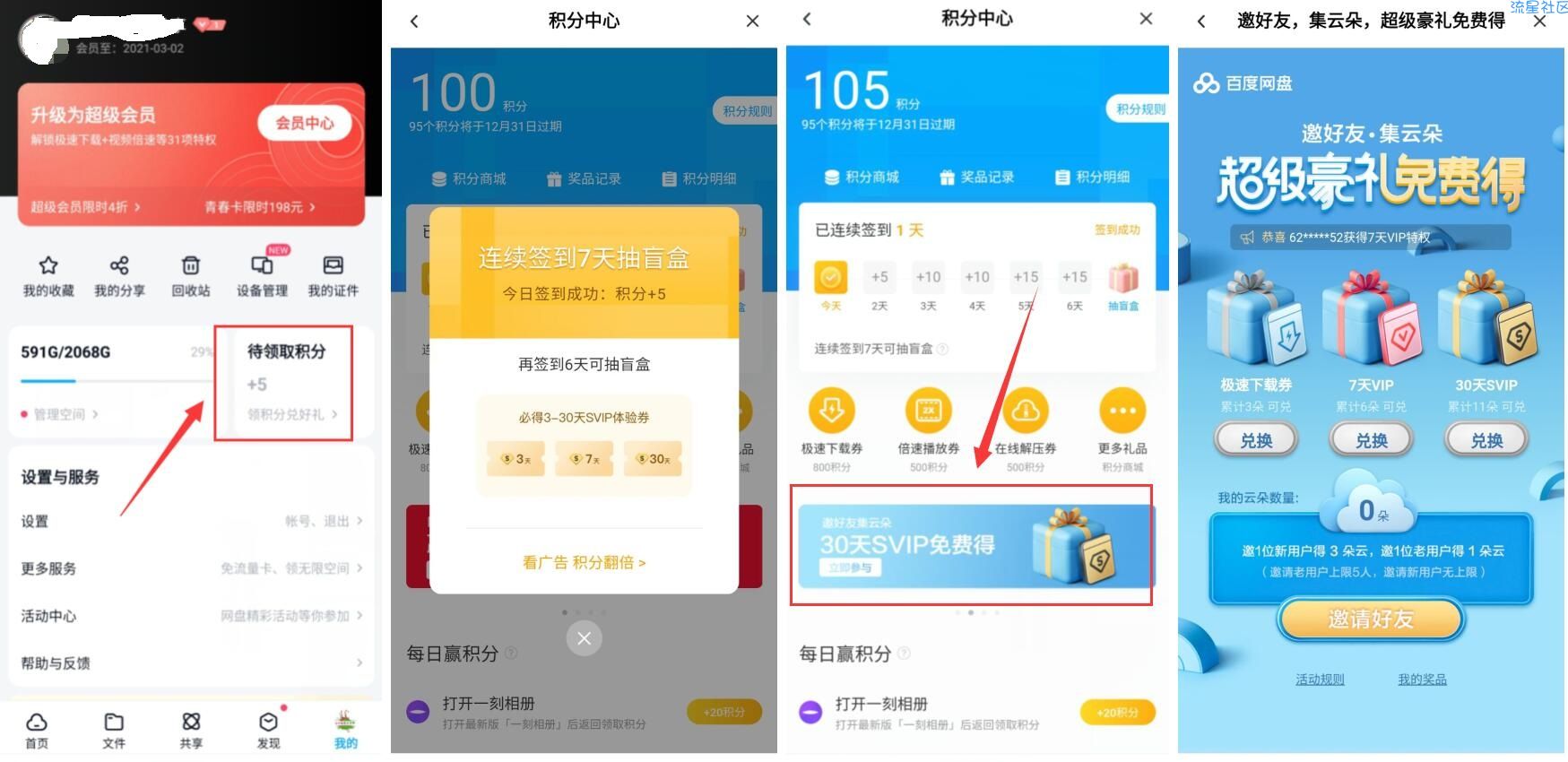 百度网盘3－30天超级会员