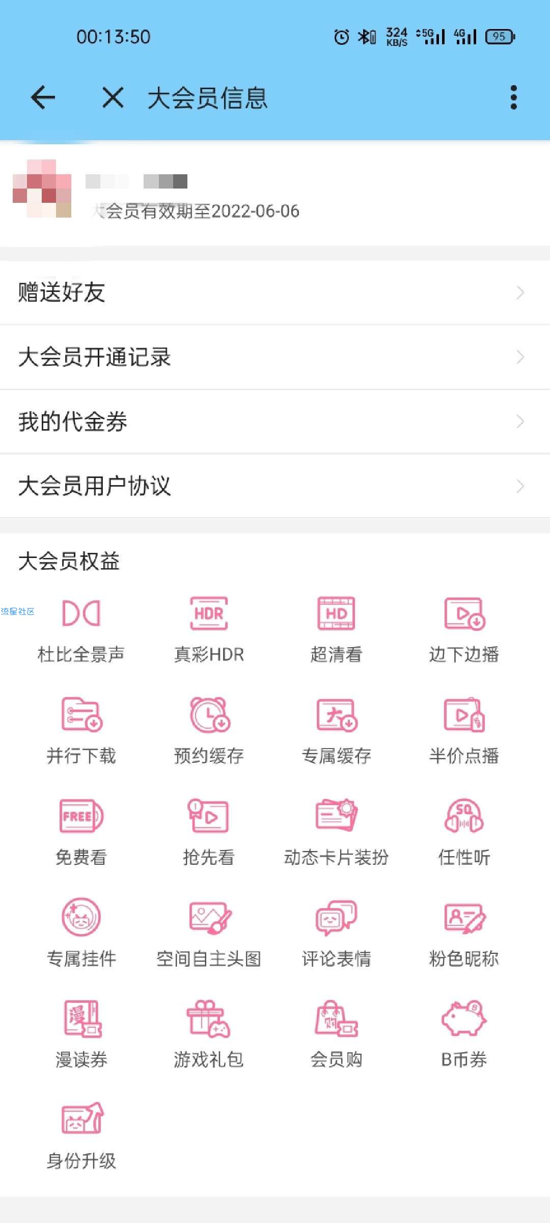 【虚拟物品】五折哔哩哔哩大会员一年