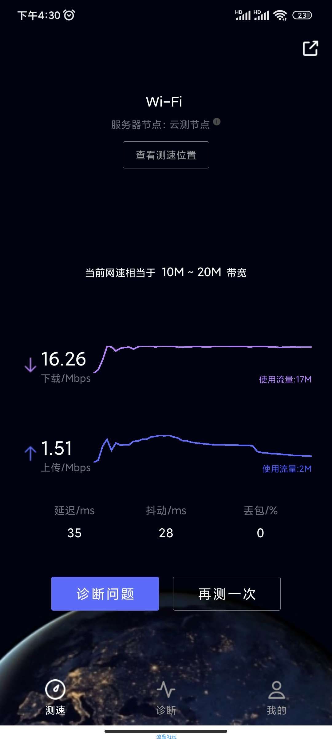 【分享】花瓣测速 一键测速