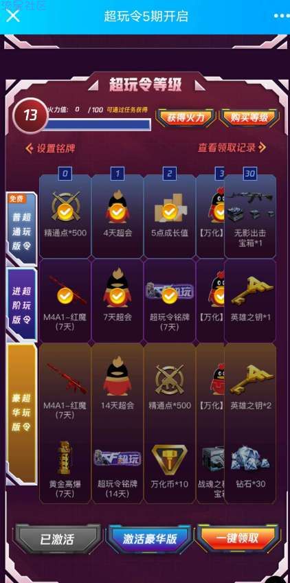穿越火线超令白得15天SVlP