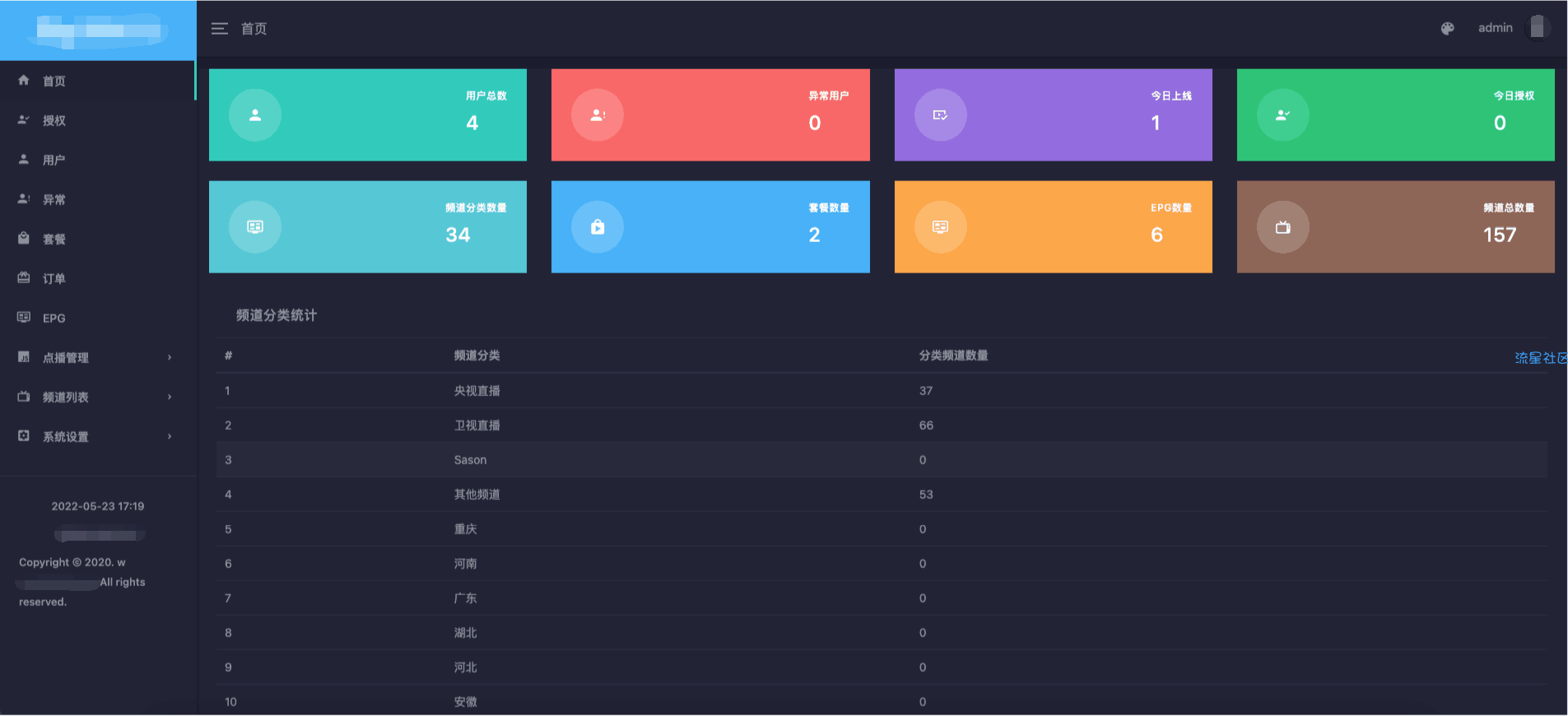 新版骆驼IPTV小肥米iptv管理系统+全开源源码/可对接EZt