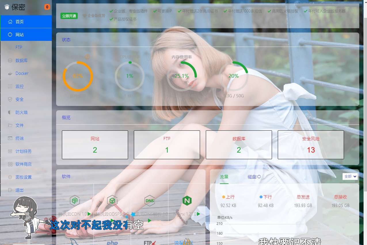 宝塔面板美化+图片