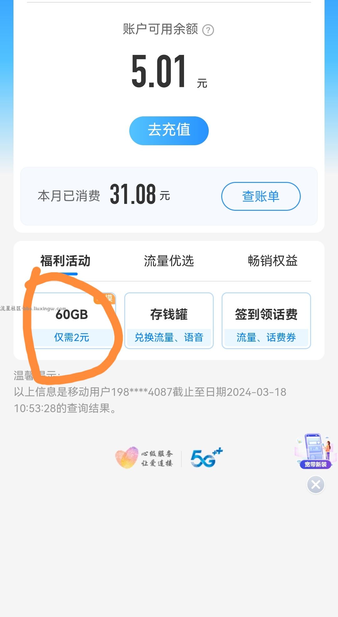 移动流量10g