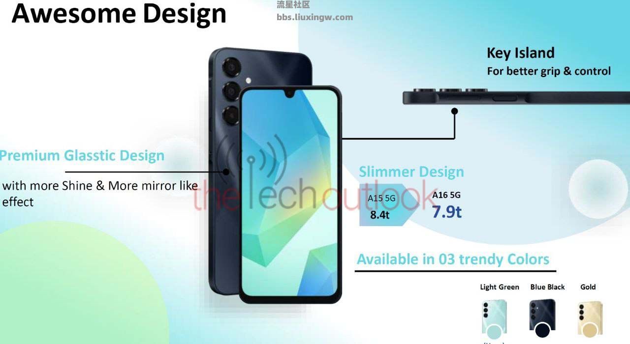 【手机资讯】三星Galaxy A16 5G手机宣传图曝光