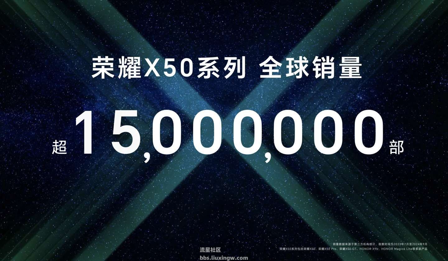 【手机资讯】荣耀X60系列手机于今晚正式发布，上个月曾宣布荣耀X50系列手机全球发货超1500万台