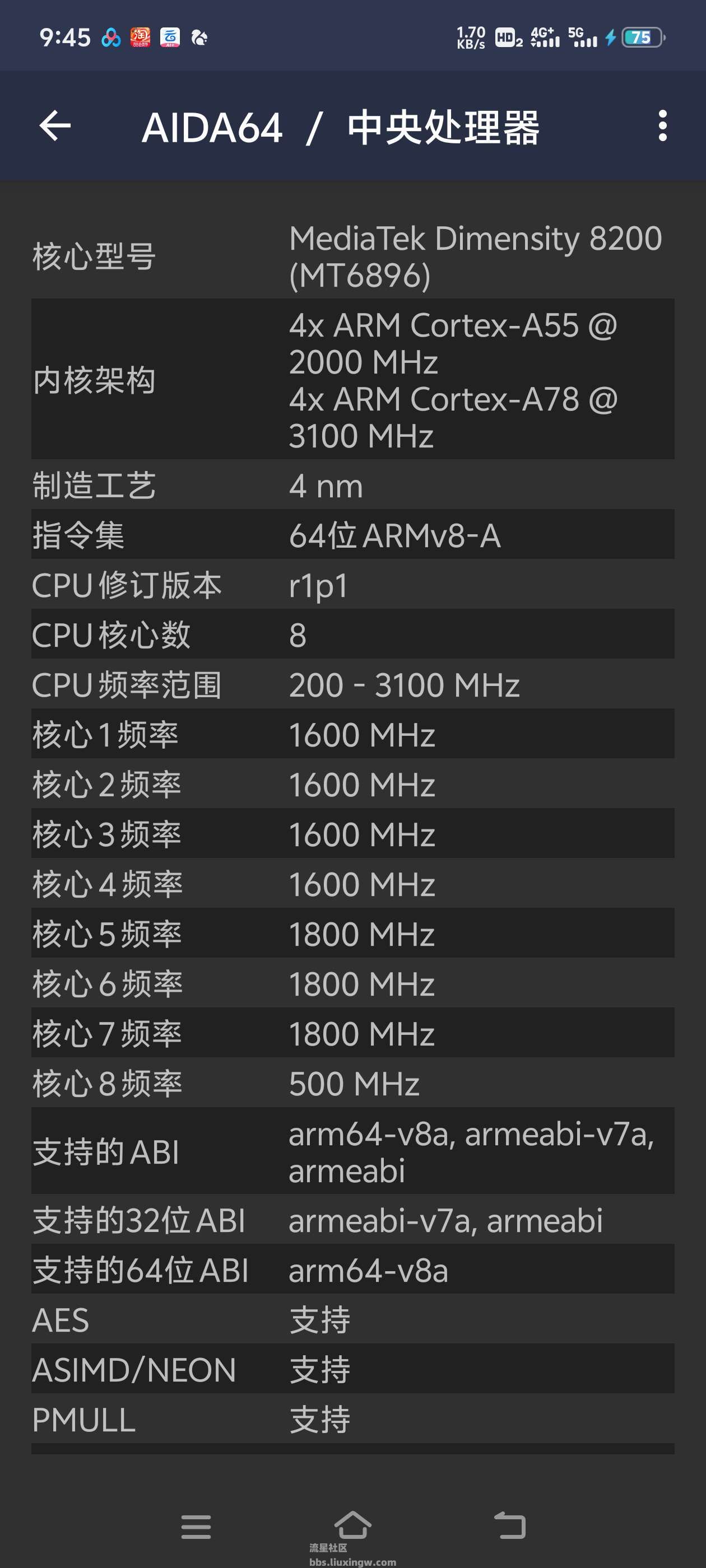 AIDA v2.04，手机硬件查看器，防止手机被掉包