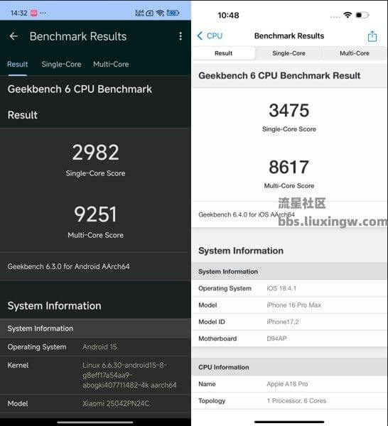 【手机资讯】巅峰对决！小米玄戒O1/苹果A18 Pro对比实测