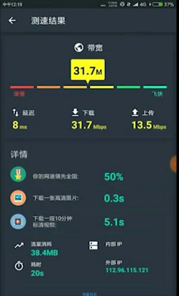 【分享】网速飞快