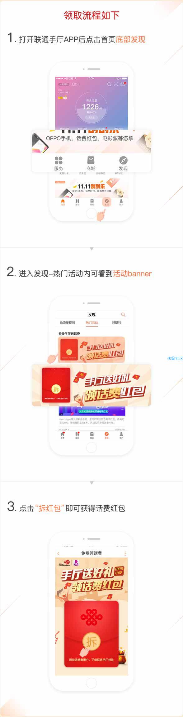 【话费流量】联通受邀用户领